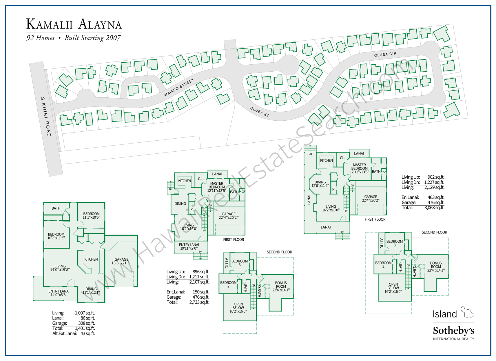 kamalii alayna map and floor plans